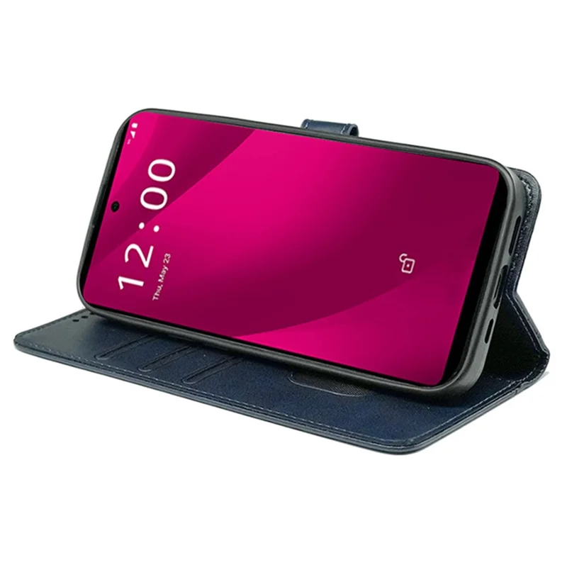 For T-Mobile REVVL 7 Pro / T Phone 2 Pro Case Wallet Magnetic Clasp Leather Phone Cover - Blue