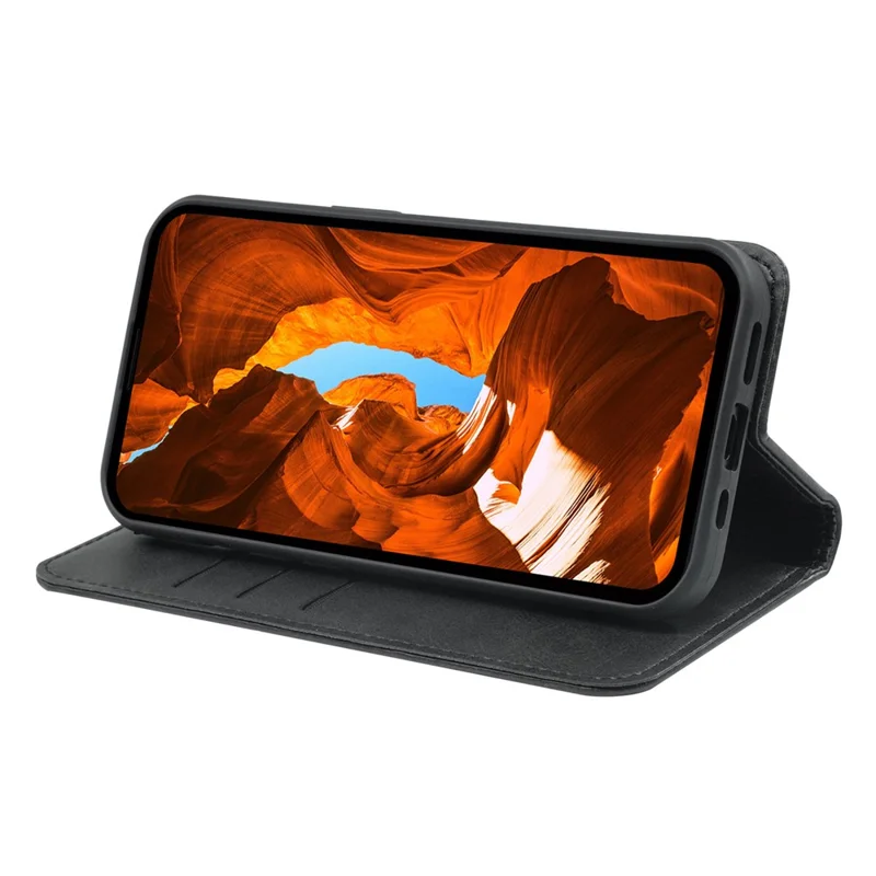 For T-Mobile REVVL 7 Pro / T Phone 2 Pro Case Leather Phone Cover Viewing Stand Magnetic Close - Black