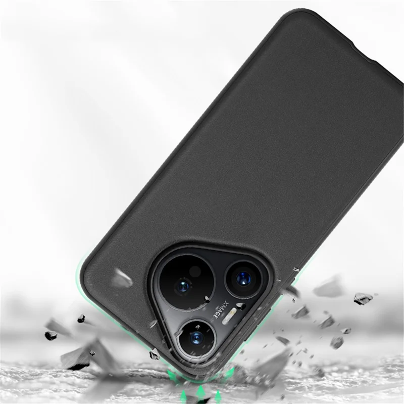 X-LEVEL For Huawei Pura 70 Phone Case Luxurious PU Leather+PC Drop-Proof Cover - Black
