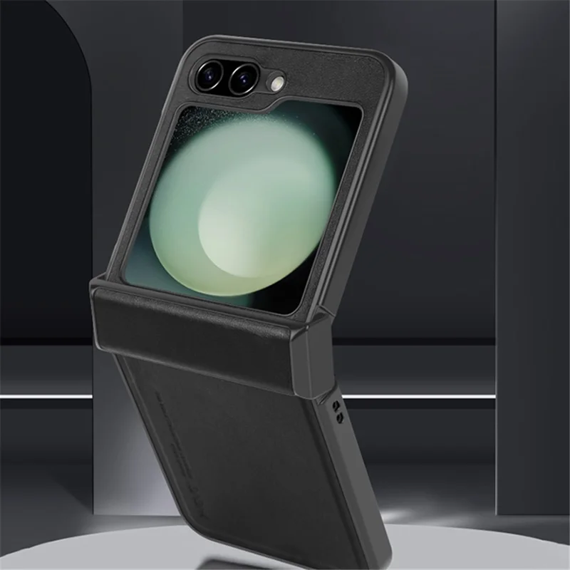 X-LEVEL For Samsung Galaxy Z Flip5 5G Phone Case PU Leather+PC+TPU Cell Phone Cover - Black