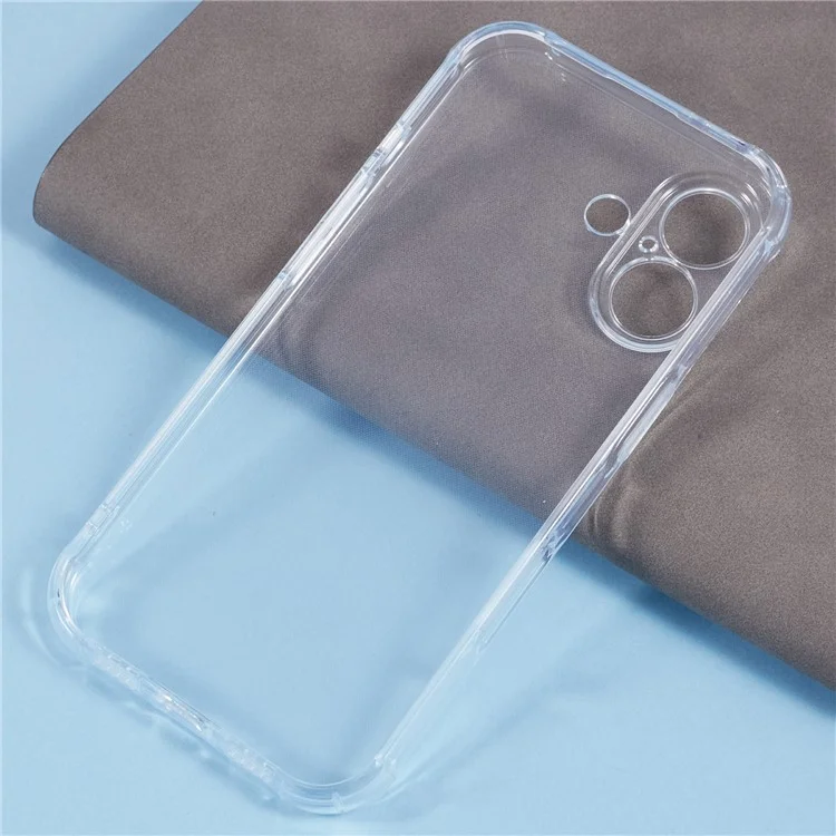 Für iPhone 16 Case HD Clear Shockproof TPU Phone Cover (Präziser Rücklinsenausschnitt)