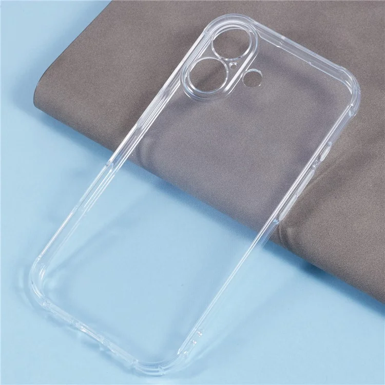 Für iPhone 16 Case HD Clear Shockproof TPU Phone Cover (Präziser Rücklinsenausschnitt)