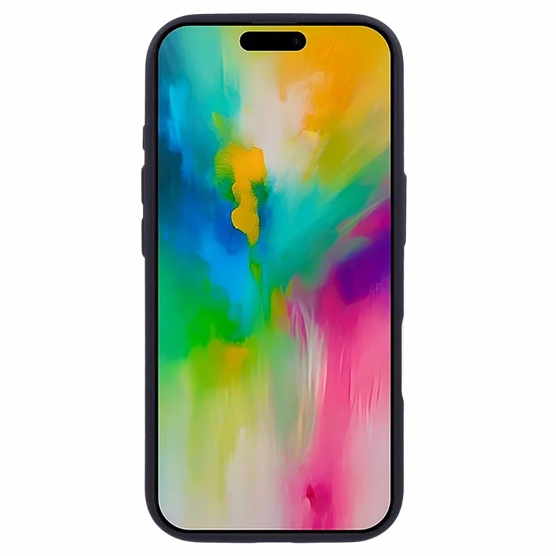 For iPhone 16 Pro Cell Phone Cases Shockproof Clear PC+TPU Back Cover - Black