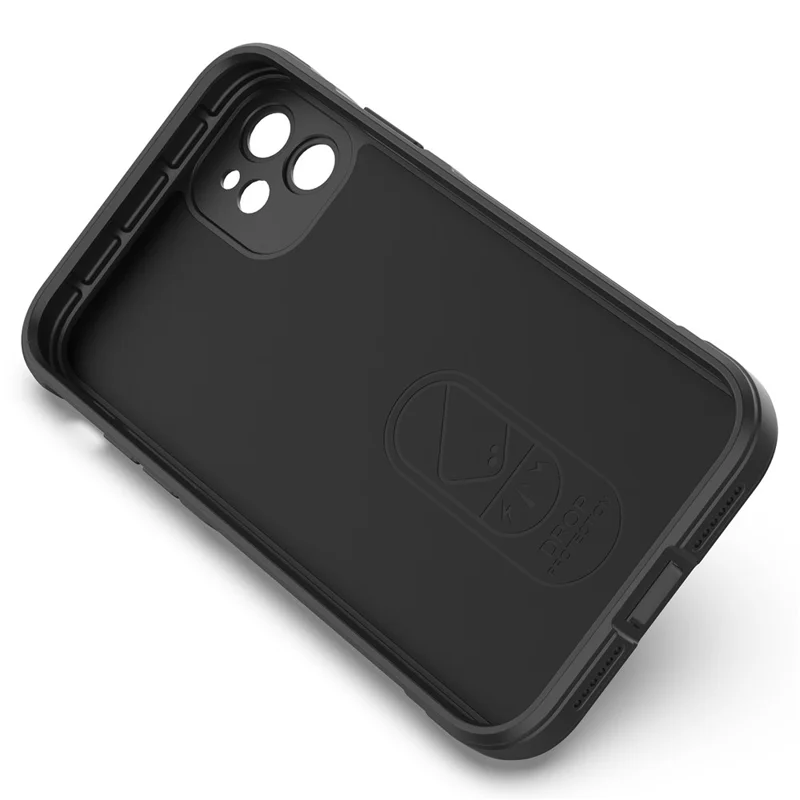 For iPhone 11 Phone Case Anti-Scratch Soft TPU Rugged Back Cover - Black