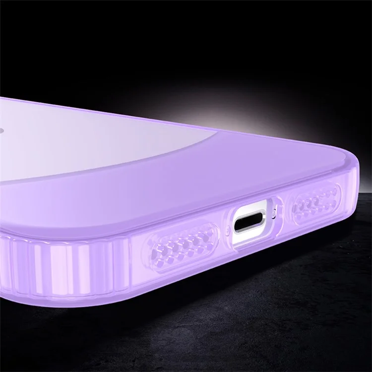 Étui de protection arrière pour iPhone 14 Pro, double couleur, anti-rayures, en TPU - Violet foncé