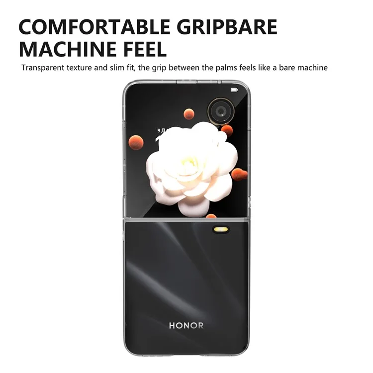 For Honor Magic V Flip 5G Clear Case Hard PC Anti-Scratch Phone Cover