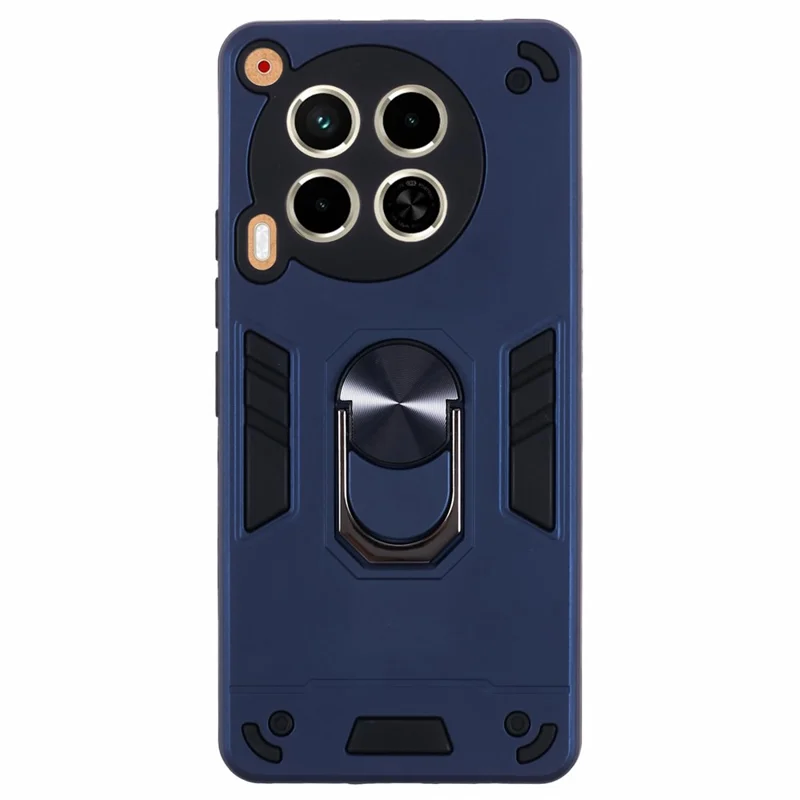 For TECNO Camon 30 4G Case PC+TPU Drop Defend Phone Case Support Magnetic Car Mount - Blue