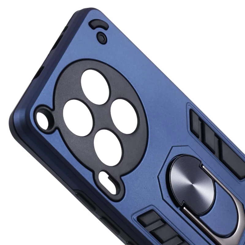 For TECNO Camon 30 4G Case PC+TPU Drop Defend Phone Case Support Magnetic Car Mount - Blue