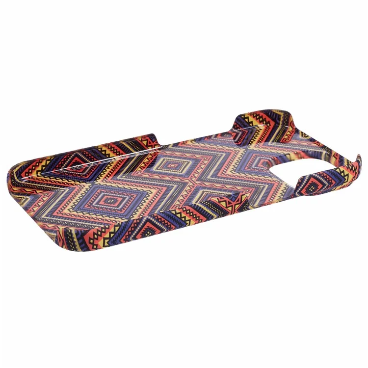 For iPhone 14 Case Water Transfer Printing Luminous Anti-Scratch PC Cell Phone Cover - Plaid