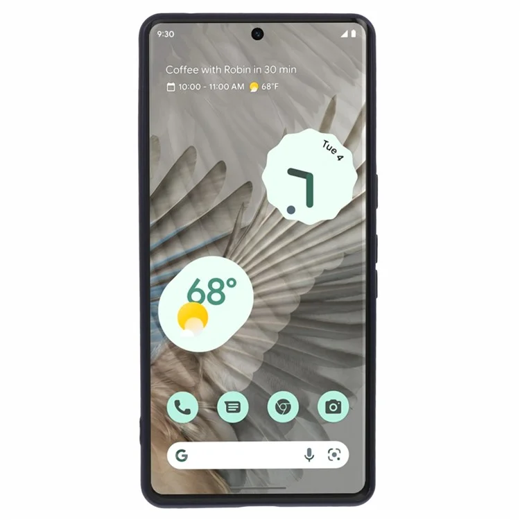 Для Google Pixel 7 Pro 5G Чехол 2.0мм ТПУ Чехол для телефона с Anti-Scratch Fiber Lining - Черный
