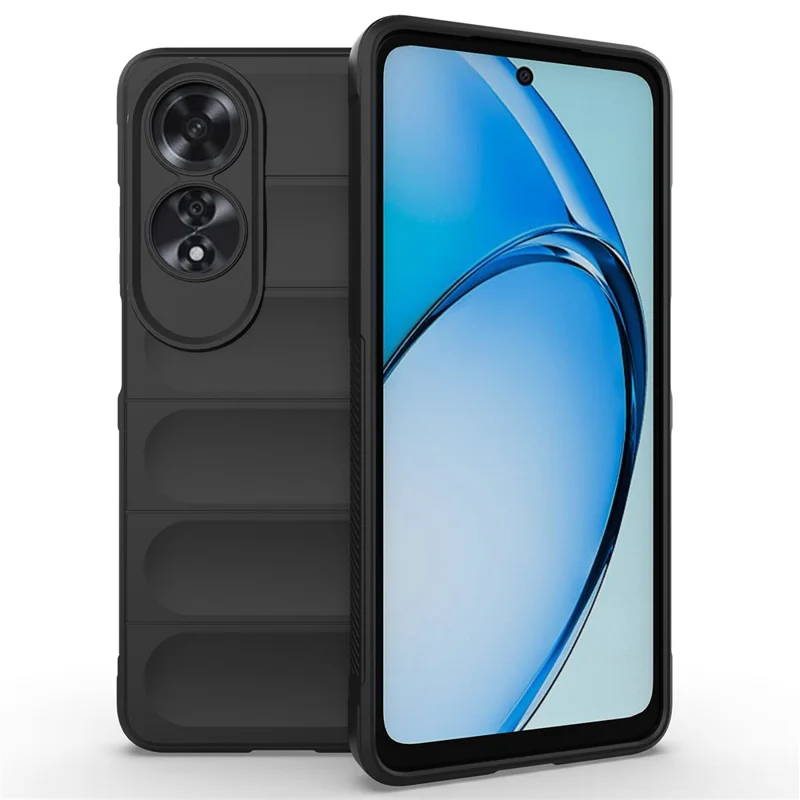 For Oppo A60 4G Case Anti-drop Mobile Phone TPU Back Cover - Black
