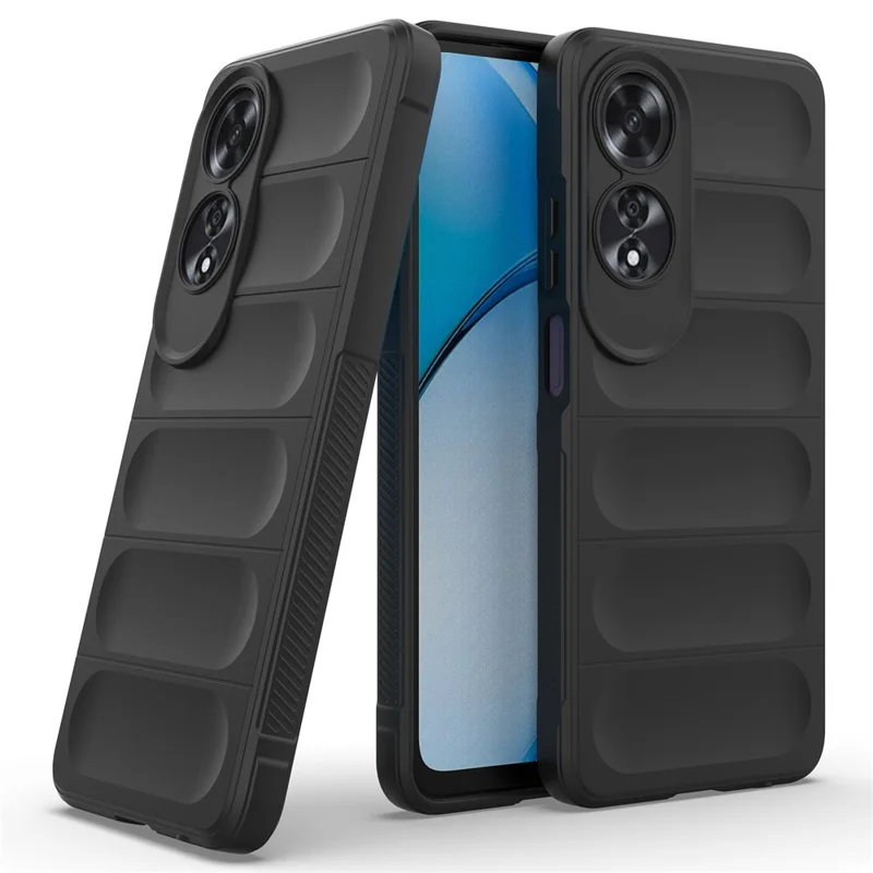 For Oppo A60 4G Case Anti-drop Mobile Phone TPU Back Cover - Black