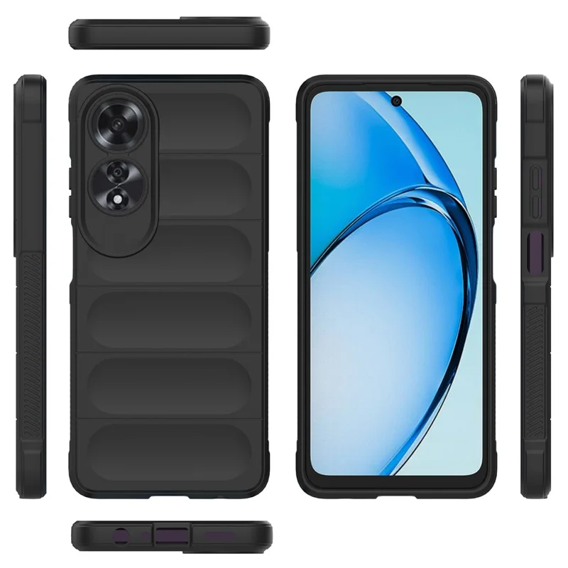 For Oppo A60 4G Case Anti-drop Mobile Phone TPU Back Cover - Black