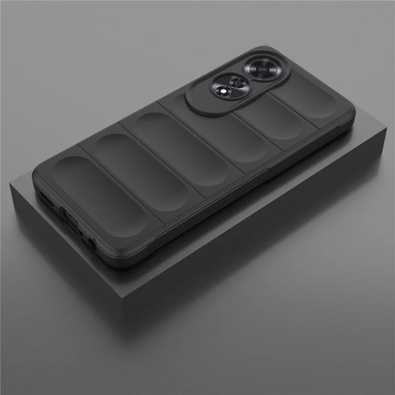 For Oppo A60 4G Case Anti-drop Mobile Phone TPU Back Cover - Black