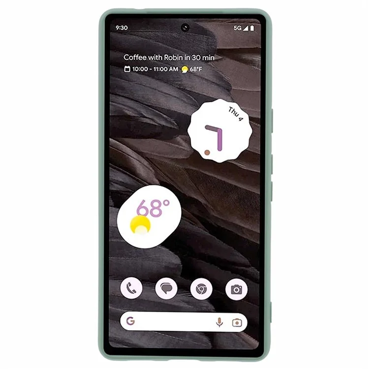 For Google Pixel 7a Case 2.0mm TPU Anti-Scratch Phone Cover Smooth Arc Edge - Green