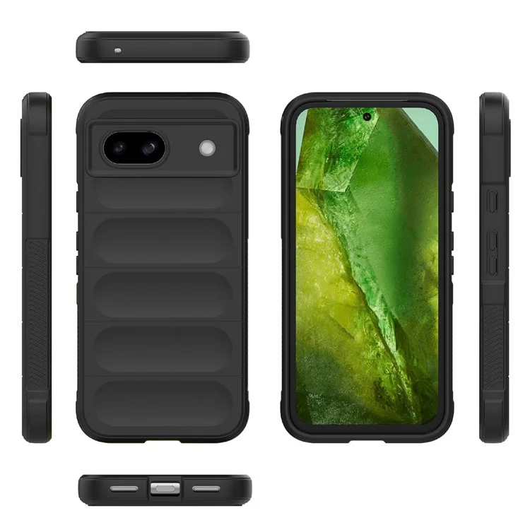 For Google Pixel 8a Case Anti-Drop Mobile Phone TPU Back Cover - Black