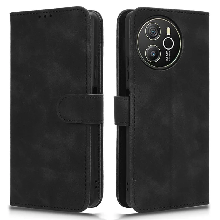Für Blackview Shark 8 Case Kratzsichere PU-Leder-Flip-Handyhülle - Schwarz