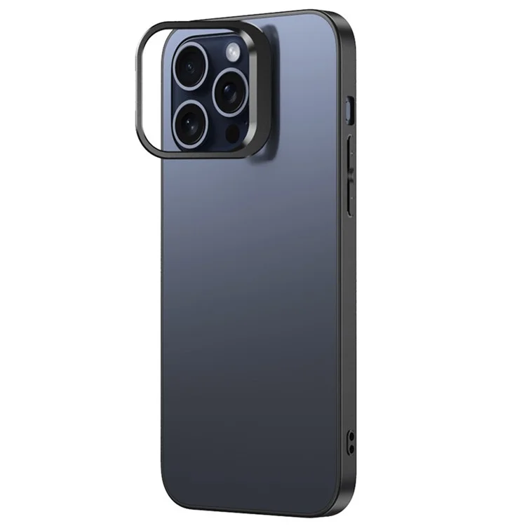 Pour iPhone 14 Pro Matte Back Case Kickstand PC+TPU Phone Cover - Gris foncé