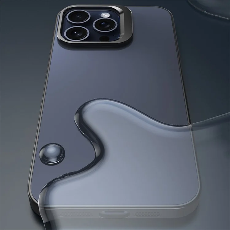 Pour iPhone 14 Pro Matte Back Case Kickstand PC+TPU Phone Cover - Gris foncé