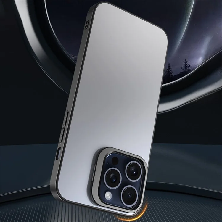 Pour iPhone 14 Pro Matte Back Case Kickstand PC+TPU Phone Cover - Gris foncé