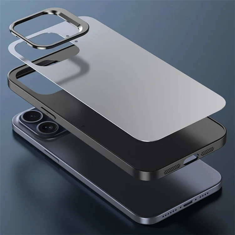 Funda con soporte para iPhone 13 Pro Max de material PC+TPU, color gris oscuro