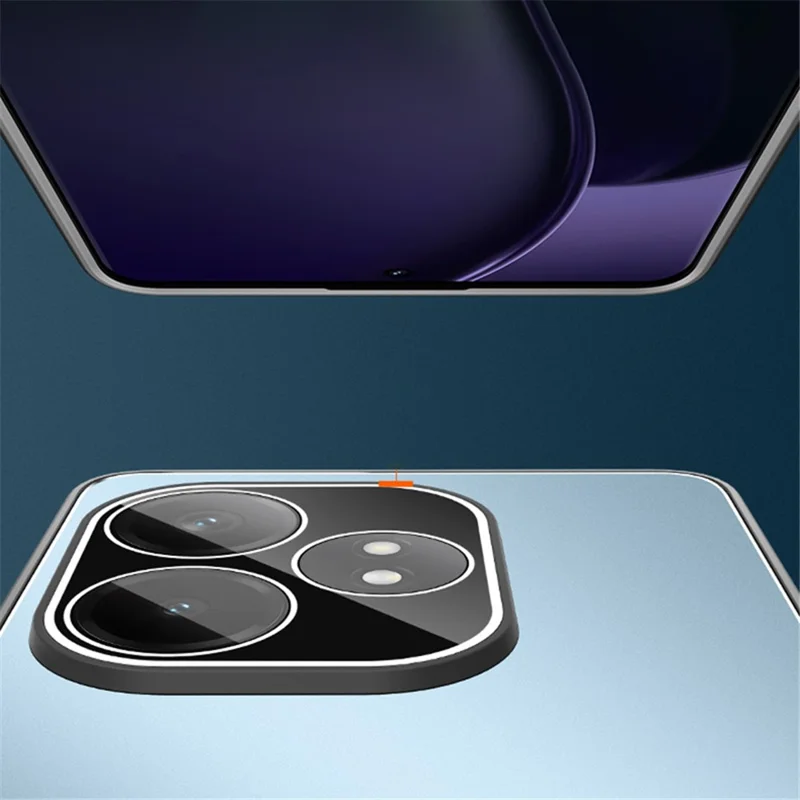Para Realme GT Neo6 5G Case PC+TPU Anti-Drop Matte Phone Cover com Tempered Glass Lens Cover - Preto
