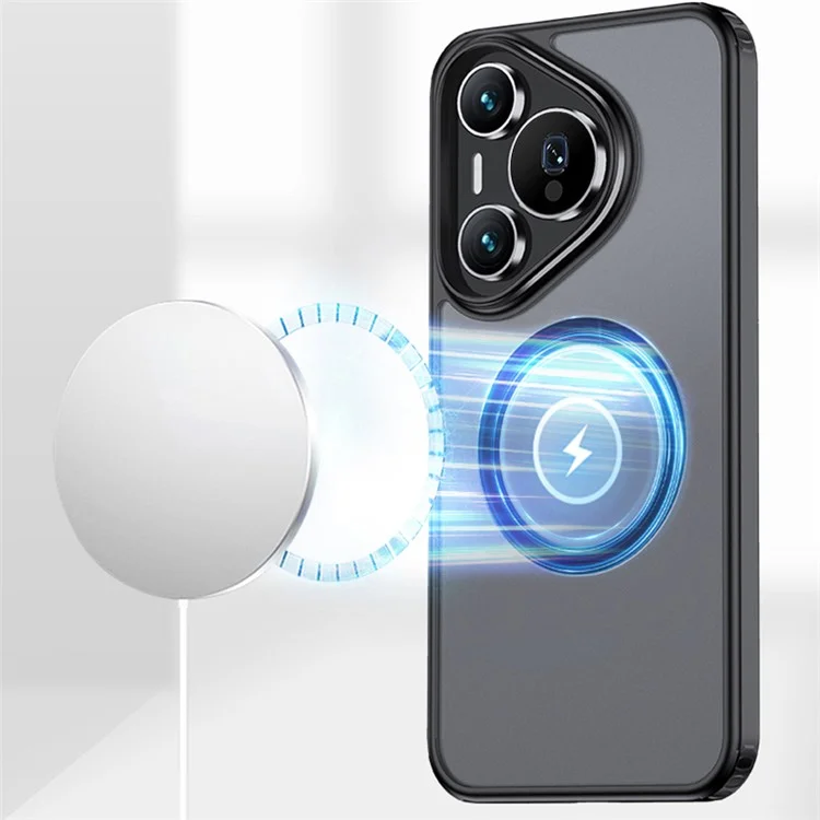 X-LEVEL For Huawei Pura 70 Pro / 70 Pro+ Magnetic Case PC+TPU Matte Anti-Drop Cell Phone Cover - Black