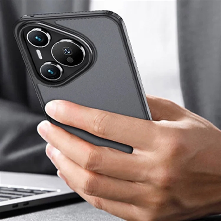 X-LEVEL For Huawei Pura 70 Cell Phone Case PC+TPU Matte Shockproof Cover - Black