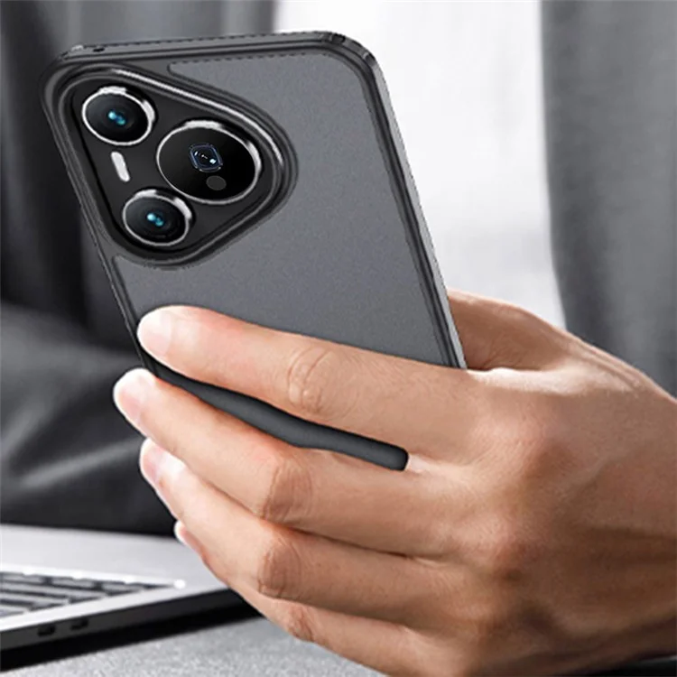 X-LEVEL For Huawei Pura 70 Pro / Pura 70 Pro+ Case PC+TPU Matte Shockproof Cover - Black