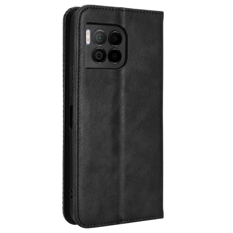 Для чехла T-Mobile REVVL 7 Pro / T Phone 2 Pro Магнитное закрытие Ретро кожаный чехол для телефона - Черный