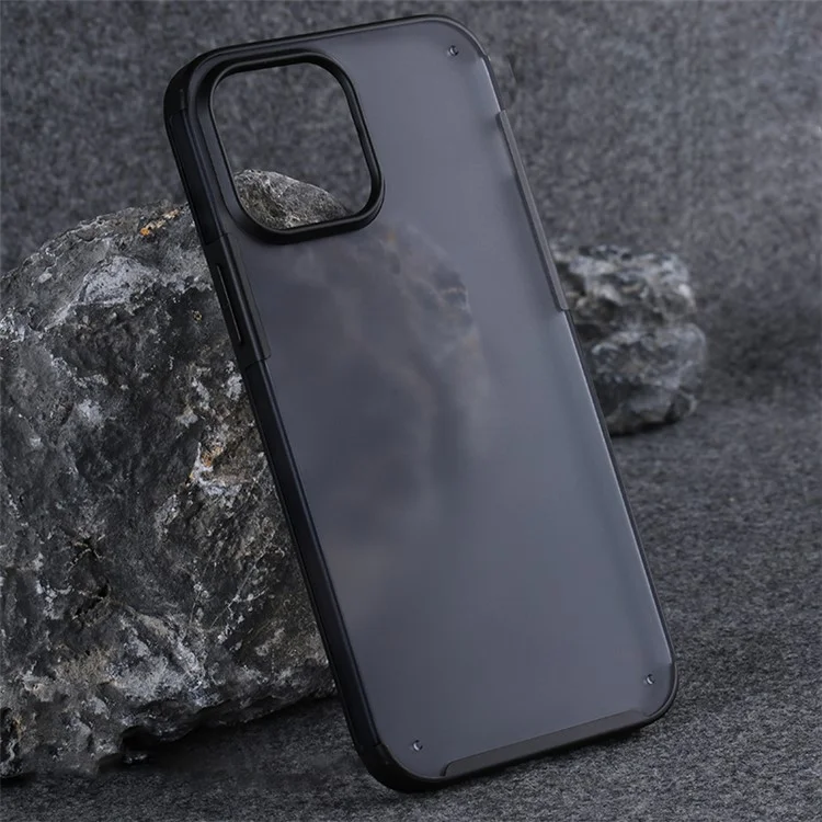 Étui de téléphone X-LEVEL pour iPhone 12 Pro Max Matte PC+TPU Coque de téléphone portable - Noir