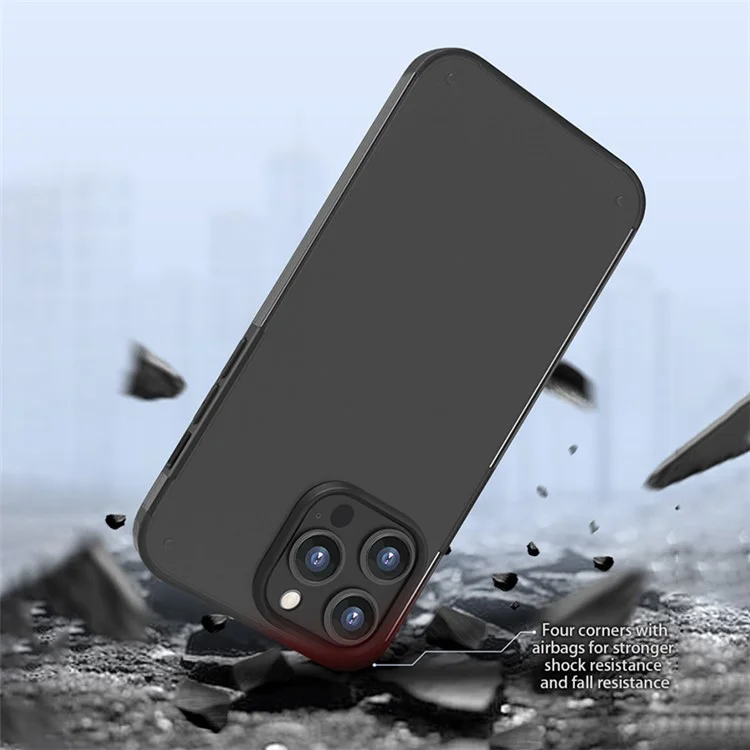 Étui de téléphone X-LEVEL pour iPhone 12 Pro Max Matte PC+TPU Coque de téléphone portable - Noir