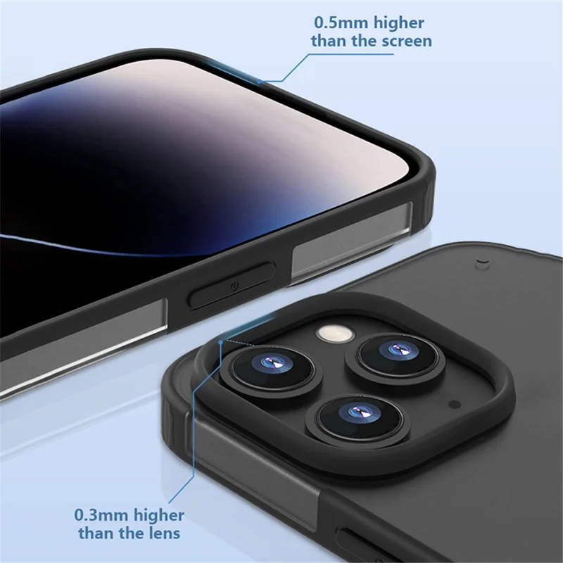 X-LEVEL For iPhone 11 Pro Max Cell Phone Case PC+TPU Matte Shockproof Cover - Black