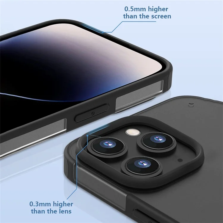 X-LEVEL Para iPhone 11 Pro Case PC+TPU Mate Anti-Arañazos Cubierta Trasera del Teléfono - Negro
