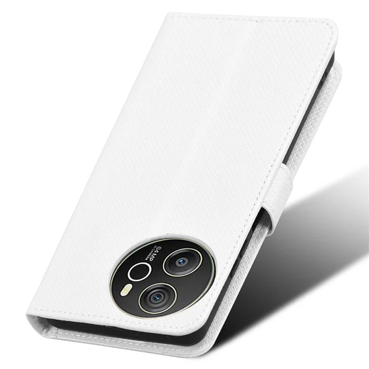 Pour Blackview Shark 8 / Oscal Tiger 12 Étui Diamond Texture Leather Phone Cover Wallet - Blanc
