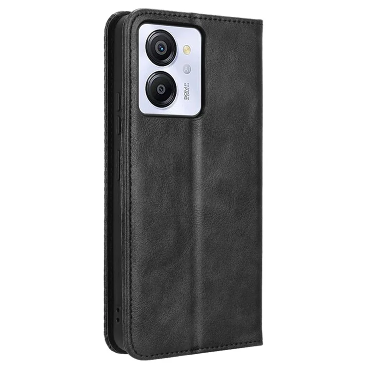 Para Blackview Color 8 / Oscal Modern 8 Case Retro Leather Phone Cover Wallet Magnetic Absorption Protection - Black