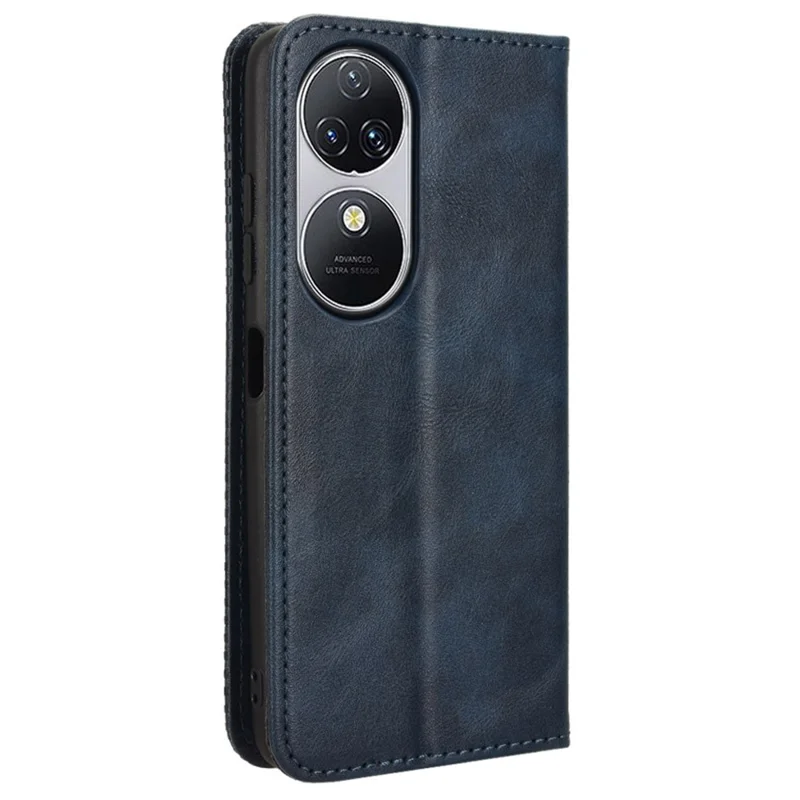 For Oukitel C38 Case Retro Leather Phone Cover Wallet Magnetic Absorption Protection - Blue