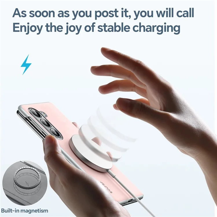 SULADA Für Samsung Galaxy Z Fold4 5G Magnetisches Handyhülle Federungsscharnier Leder+PC Hartschale Handyhülle - Pink