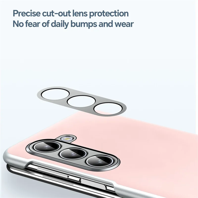 SULADA For Samsung Galaxy Z Fold4 5G Magnetic Phone Case Spring Hinge Leather+PC Hard Phone Cover - Purple