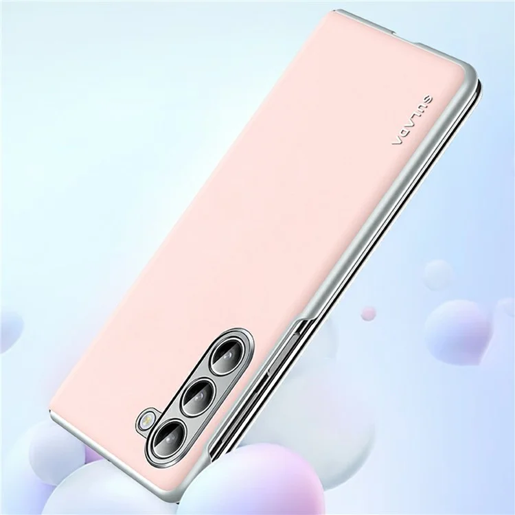 SULADA Для Samsung Galaxy Z Fold6 5G Чехол Кожаная Задняя Крышка Совместимый с MagSafe Защита Шарнира - Розовый