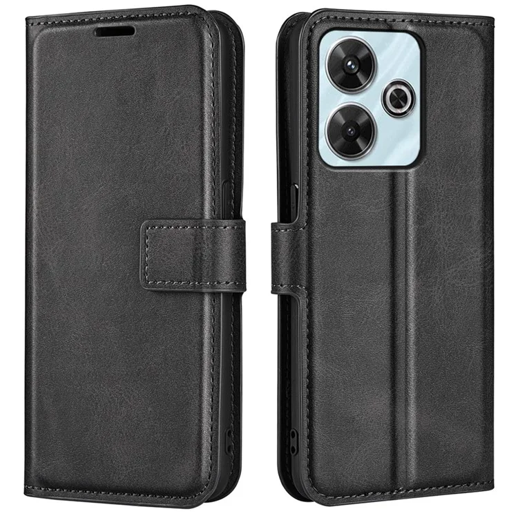 Per Xiaomi Redmi 13 5G / 13 4G / Note 13R 5G / Poco M6 4G Portafoglio Cover Telefono in Pelle - Nero