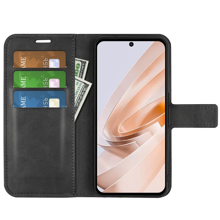 Per Xiaomi Redmi 13 5G / 13 4G / Note 13R 5G / Poco M6 4G Portafoglio Cover Telefono in Pelle - Nero