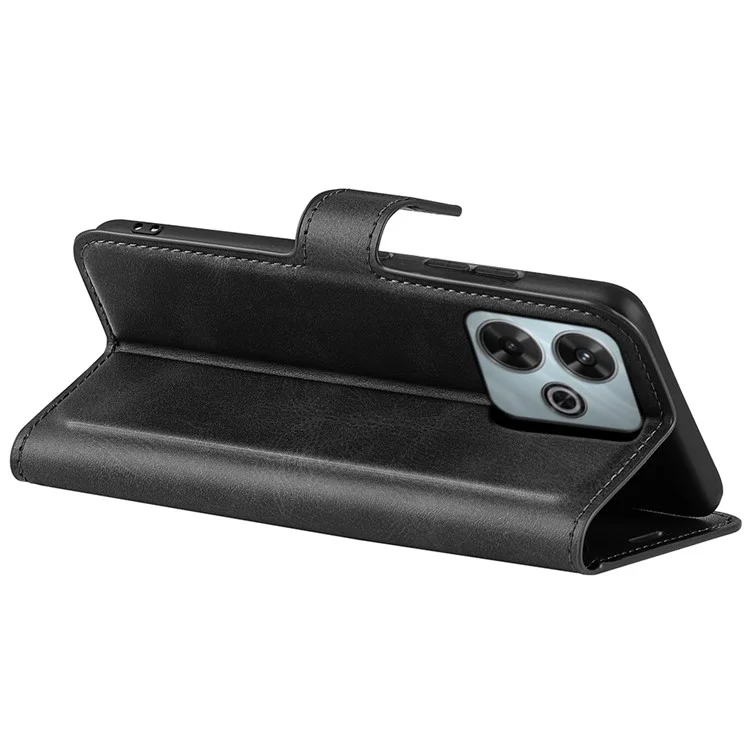Per Xiaomi Redmi 13 5G / 13 4G / Note 13R 5G / Poco M6 4G Portafoglio Cover Telefono in Pelle - Nero