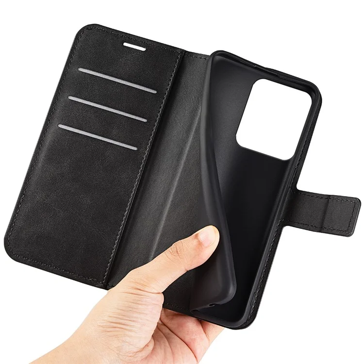 Per Xiaomi Redmi 13 5G / 13 4G / Note 13R 5G / Poco M6 4G Portafoglio Cover Telefono in Pelle - Nero