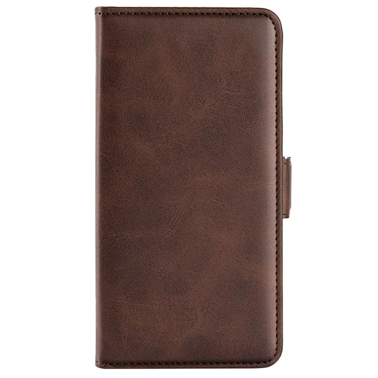 Para Xiaomi Redmi 13 5G / 13 4G / Note 13R 5G / Poco M6 4G Case Calf Texture Phone Leather Cover - Brown