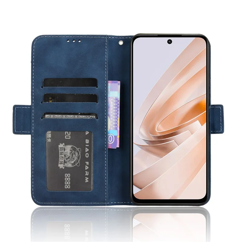 For Xiaomi Redmi 13 5G / 13 4G / Note 13R 5G / Poco M6 4G Leather Phone Case with Multiple Card Slots - Blue