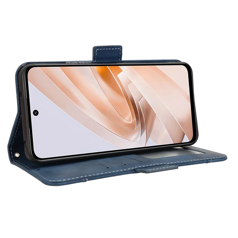 For Xiaomi Redmi 13 5G / 13 4G / Note 13R 5G / Poco M6 4G Leather Phone Case with Multiple Card Slots - Blue