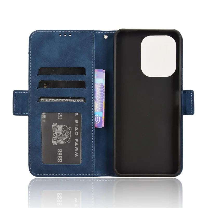 For Xiaomi Redmi 13 5G / 13 4G / Note 13R 5G / Poco M6 4G Leather Phone Case with Multiple Card Slots - Blue