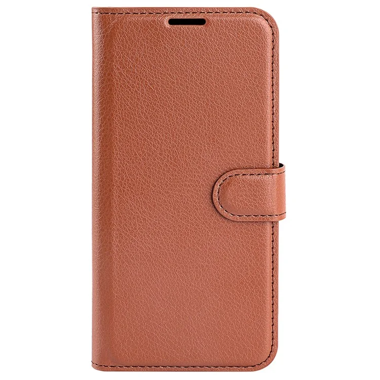 Para Xiaomi Redmi 13C 5G / Redmi 13R 5G Carcasa de Teléfono de Cuero con Textura de Litchi - Marrón