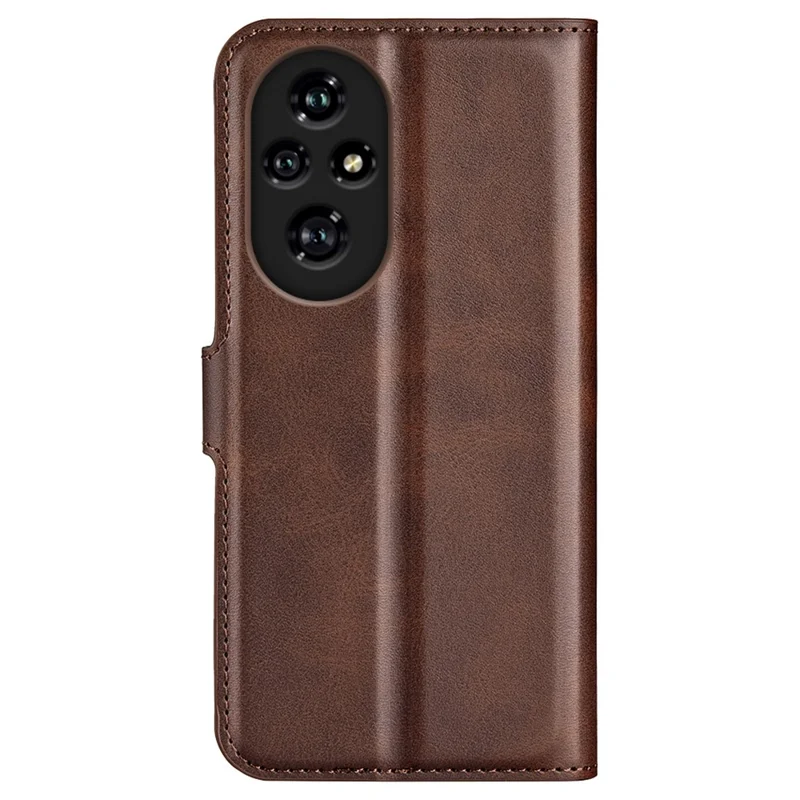 For Honor 200 Pro 5G Case Magnetic Clasp Shockproof Leather Phone Cover Calf Texture - Brown